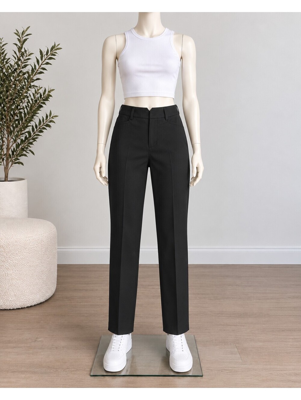 Express Women's Black Dress Pants Size 4S Stretch Straight